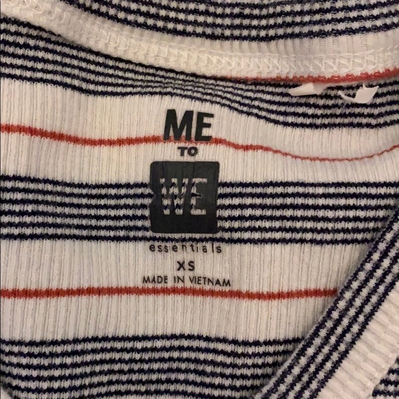 blue white and red button down top (worn once) - Picture 2 of 2